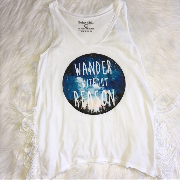 Boho Chic Tops - Boho Chic | Graphic Tank Fringe Festival Tank Top